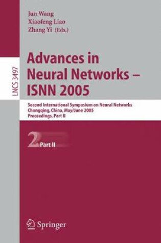 Cover of Advances in Neural Networks Isnn 2005