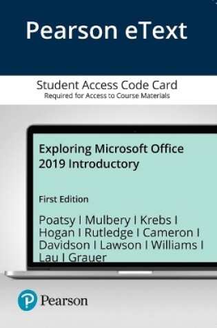 Cover of Exploring Microsoft Office 2019 Introductory -- Pearson Etext