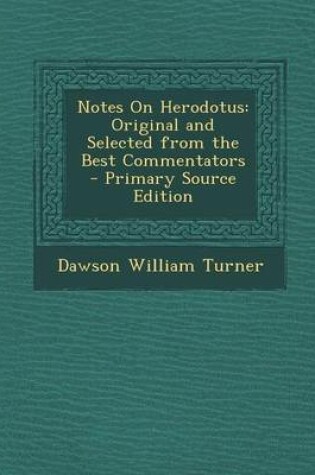 Cover of Notes on Herodotus