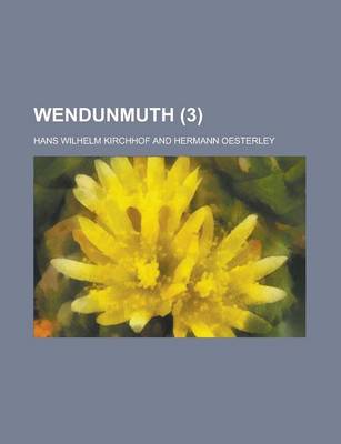 Book cover for Wendunmuth (3 )