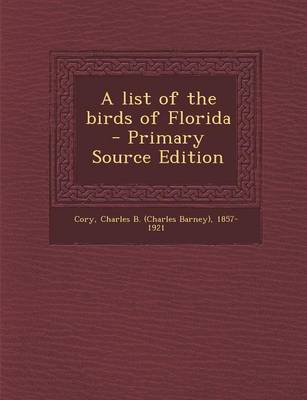 Book cover for A List of the Birds of Florida