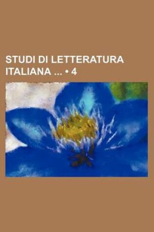Cover of Studi Di Letteratura Italiana (4)