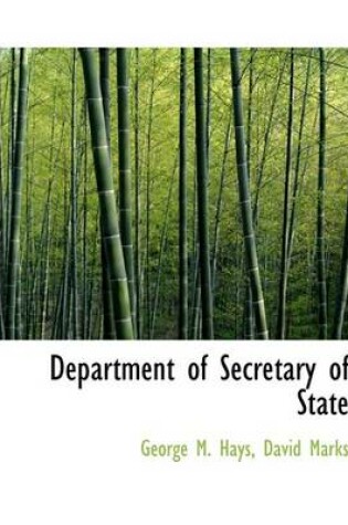 Cover of Department of Secretary of State