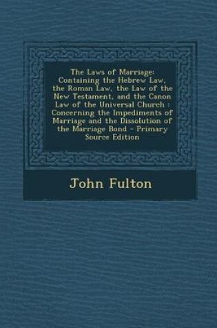 Cover of The Laws of Marriage