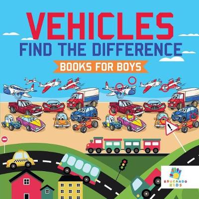 Book cover for Vehicles Find the Difference Books for Boys