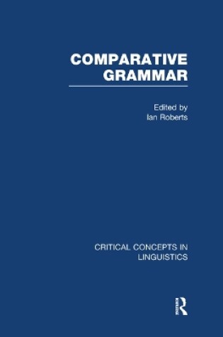 Cover of Comparative Grammar Crit Con Vol3