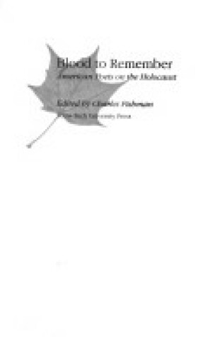 Cover of Blood to Remember