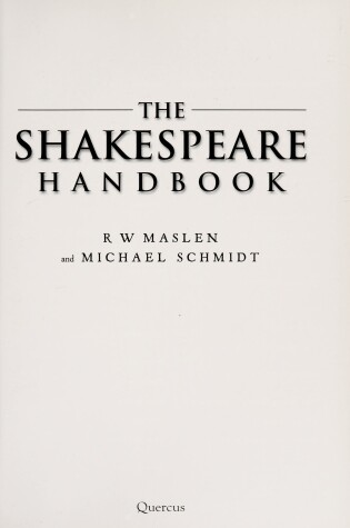 Cover of The Shakespeare Handbook