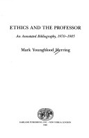 Book cover for Ethics & the Professor