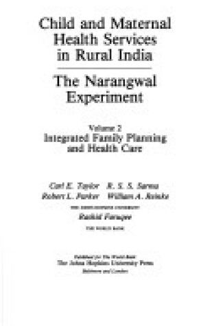 Cover of Child and Maternal Health Service in India, the Narangwal Experiment