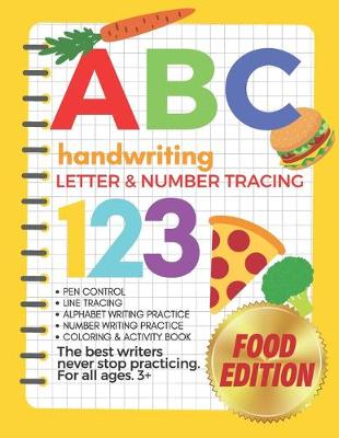 Book cover for The Big Book of Letter Tracing and Coloring - ABC & 123 Handwriting, Letter & Number Tracing Food Edition