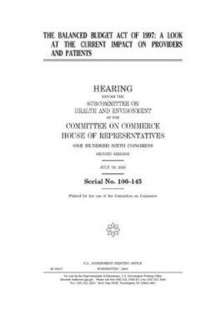 Cover of The Balanced Budget Act of 1997