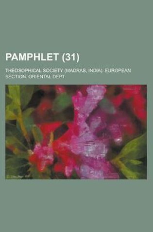 Cover of Pamphlet Volume 31