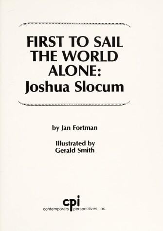 Book cover for First to Sail the World Alone, Joshua Slocum