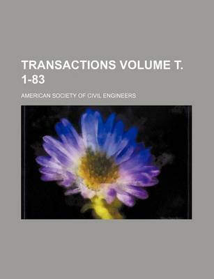 Book cover for Transactions Volume . 1-83