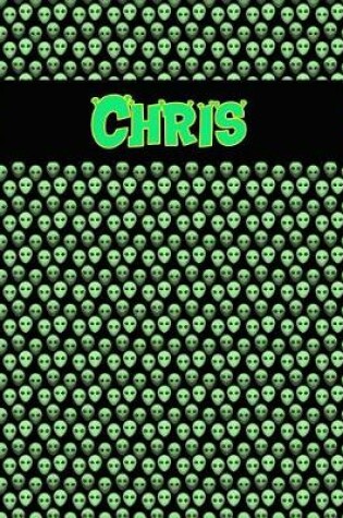 Cover of 120 Page Handwriting Practice Book with Green Alien Cover Chris