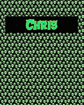 Book cover for 120 Page Handwriting Practice Book with Green Alien Cover Chris