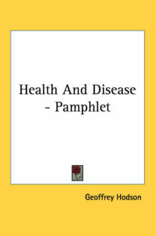 Cover of Health and Disease - Pamphlet