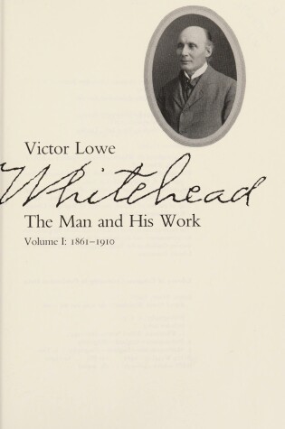 Cover of Alfred North Whitehead Vol 1 CB