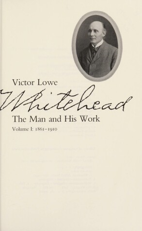 Book cover for Alfred North Whitehead Vol 1 CB