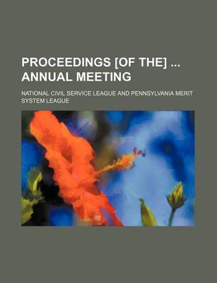 Book cover for Proceedings [Of The] Annual Meeting (Volume 33-34)