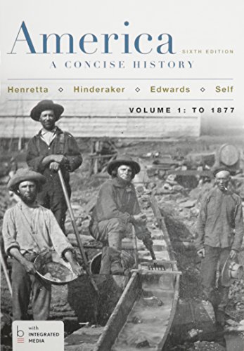 Book cover for America: A Concise History, Volume 1, with Launchpad (Six Month Access)
