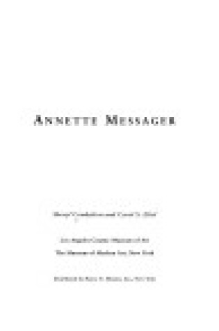 Cover of Annette Messager