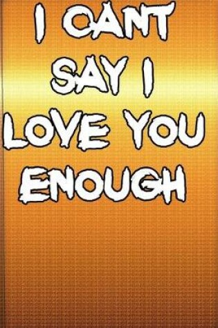 Cover of I Cant Say I Love You Enough