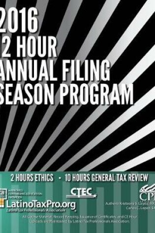 Cover of 2016 12 Hour Annual Filing Season Program