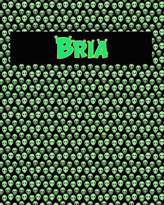 Book cover for 120 Page Handwriting Practice Book with Green Alien Cover Bria