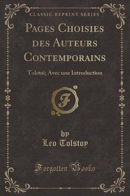 Book cover for Pages Choisies Des Auteurs Contemporains