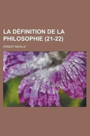 Cover of La Definition de La Philosophie (21-22)