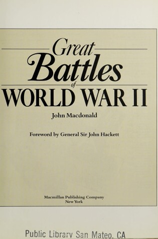 Cover of Great Battles of World War II