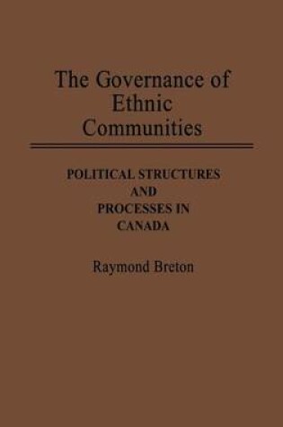 Cover of The Governance of Ethnic Communities