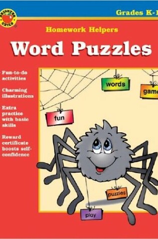 Cover of Word Puzzles Homework Helper, Grades K-1