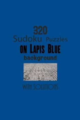 Cover of 320 Sudoku Puzzles on Lapis Blue background with solutions