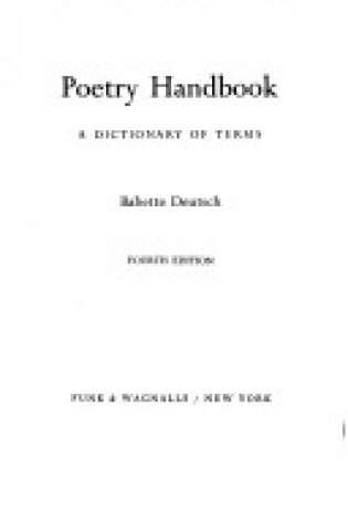 Cover of Poetry Handbook