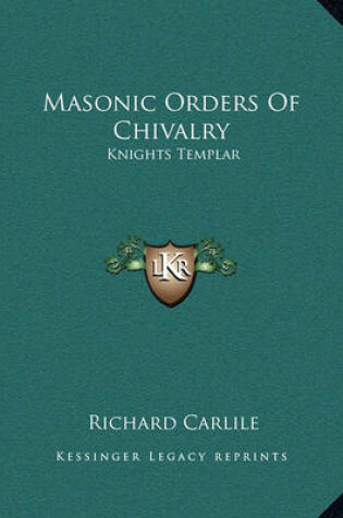 Cover of Masonic Orders of Chivalry