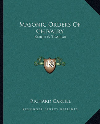Book cover for Masonic Orders of Chivalry