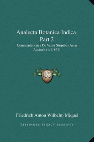 Cover of Analecta Botanica Indica, Part 2