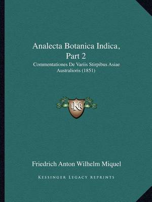 Book cover for Analecta Botanica Indica, Part 2