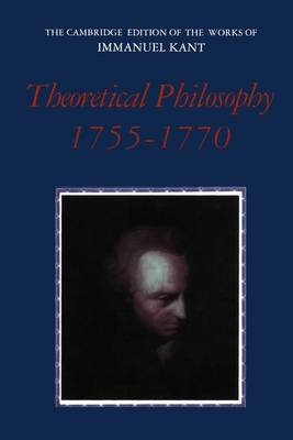 Book cover for Theoretical Philosophy, 1755-1770