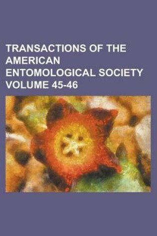 Cover of Transactions of the American Entomological Society (V. 43 1917)