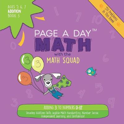 Book cover for Page a Day Math Addition Book 3