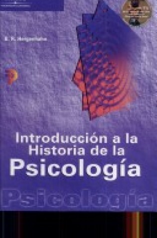 Cover of Introduccion a la Historia de La Psicologia