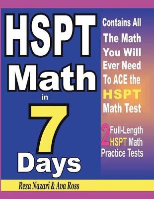 Book cover for HSPT Math in 7 Days