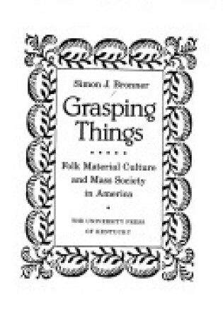 Cover of Grasping Things