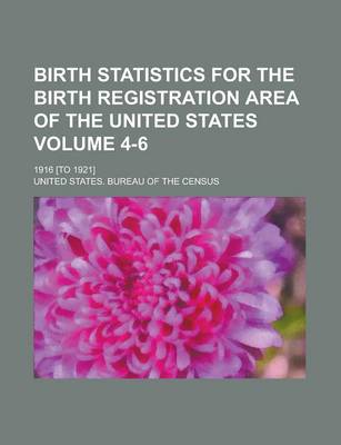 Book cover for Birth Statistics for the Birth Registration Area of the United States; 1916 [To 1921] Volume 4-6