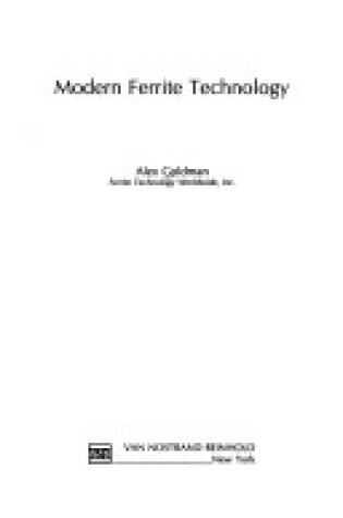 Cover of Modern Ferrite Technology