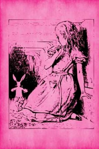 Cover of Alice in Wonderland Journal - Alice and The White Rabbit (Pink)